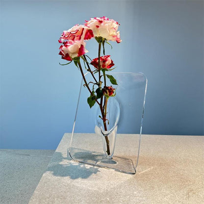 ✨ Clear Acrylic Vase for Desk & Table – Minimalist Scandinavian Design