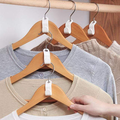 🥳2026 HOT SALE🥳💞50K+ SOLD!📦🧥 50% OFF! Hanger Connector Hooks – Doubles closet space, sturdy PP plastic. Hangs pants, shirts & accessories neatly. 🪝✨