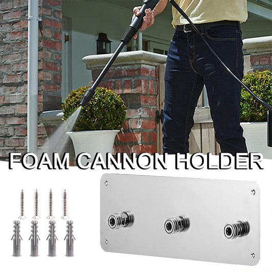 Wall Mount Foam Cannon Holder with 1/4" Quick Connect