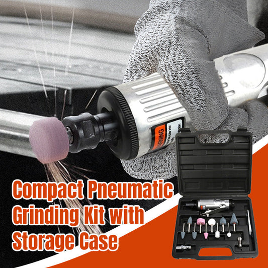 Compact Pneumatic Grinding Kit with Storage Case