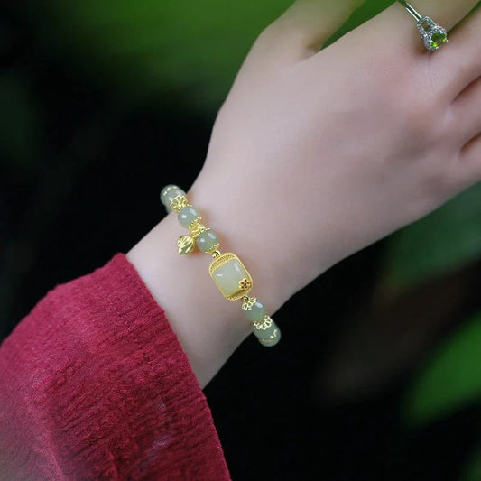 ✨ 2025 Newest Bracelet ✨Hotan Jade Beaded Bracelet