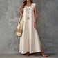 Women's Sleeveless V-Neck Dress with Side Slit