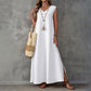 Women's Sleeveless V-Neck Dress with Side Slit