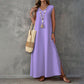 Women's Sleeveless V-Neck Dress with Side Slit