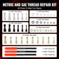 🪛Screw & Nut Thread Repair Tool Kit - Repair, Rust Removal, Deburring
