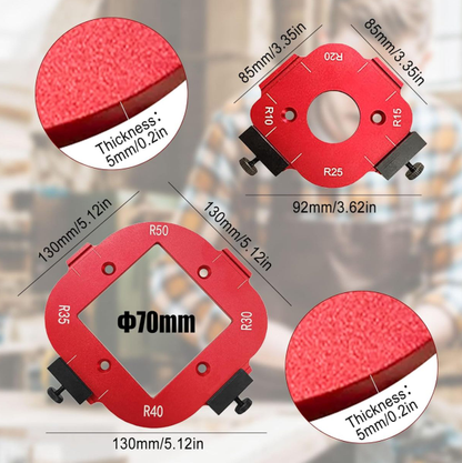 🔧 4 in 1 Arc Angle Positioning Router Template