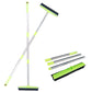 🧹 Pet Hair Remover Rubber Broom: Telescopic Handle, Built-In Squeegee, TPR Bristles