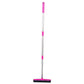 🧹 Pet Hair Remover Rubber Broom: Telescopic Handle, Built-In Squeegee, TPR Bristles