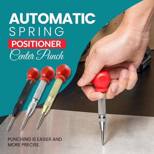 🔨 Automatic Center Punch: HSS Steel, Spring-Loaded, Adjustable Impact, for Wood & Metal