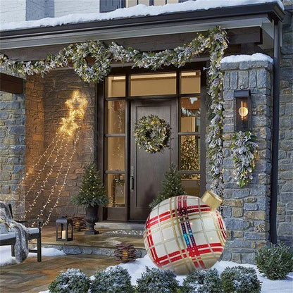 🎄 Giant Inflatable Christmas Ball Ornament: Reusable, UV-Resistant, Indoor & Outdoor Decor