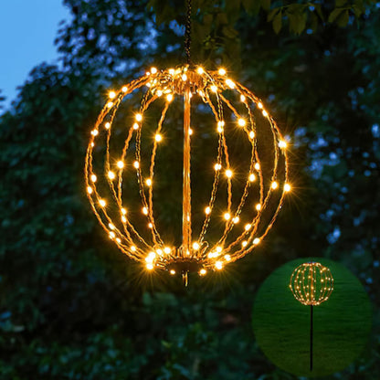 ✨ Hanging LED Sphere Light: 360° Glow, Collapsible, Weatherproof, Garden & Patio