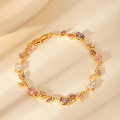 Women's Dainty Leaf Charm Bracelet