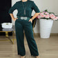 Elegant Longline Cardigan & Top & Pants 3-Piece Set