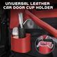 🚗 PU Leather Car Door Cup Holder – Wide-Mouth Clip-On Drink & Phone Organizer, Anti-Sag Stable Fit for SUV/Truck/RV 🛡️✨