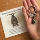 Emotional Support Bat Keychain with Message Card