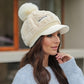 [Best Gift for Her] Women's Winter Fashion Warm Short Brim Hat