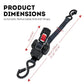 🔧 Auto Retractable Ratchet Tie-Down Strap: Double Hooks, Polyester, 640kg, 1"/2" Options