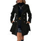 Women's Casual Double-Breasted A-Line Coat