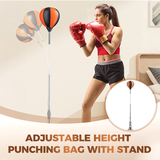 Adjustable Height Punching Bag with Stand