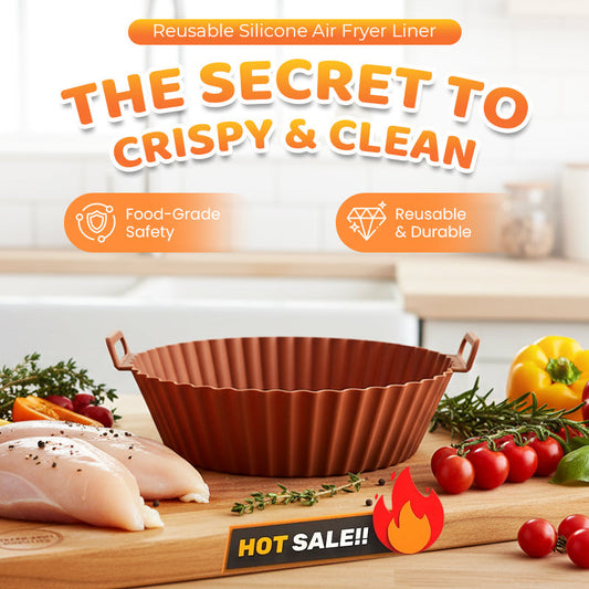 🍳 50% OFF! 🧁 Reusable Silicone Air Fryer Liner – Non-stick & easy-clean ✨