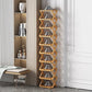 👞 Foldable Bamboo Shoe Rack: No Assembly, 5-Second Setup, 2-10 Tiers, Space-Saving