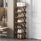 👞 Foldable Bamboo Shoe Rack: No Assembly, 5-Second Setup, 2-10 Tiers, Space-Saving