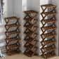 👞 Foldable Bamboo Shoe Rack: No Assembly, 5-Second Setup, 2-10 Tiers, Space-Saving