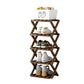 👞 Foldable Bamboo Shoe Rack: No Assembly, 5-Second Setup, 2-10 Tiers, Space-Saving