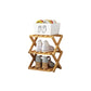 👞 Foldable Bamboo Shoe Rack: No Assembly, 5-Second Setup, 2-10 Tiers, Space-Saving