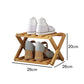 👞 Foldable Bamboo Shoe Rack: No Assembly, 5-Second Setup, 2-10 Tiers, Space-Saving