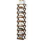 👞 Foldable Bamboo Shoe Rack: No Assembly, 5-Second Setup, 2-10 Tiers, Space-Saving