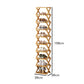 👞 Foldable Bamboo Shoe Rack: No Assembly, 5-Second Setup, 2-10 Tiers, Space-Saving
