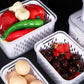🍓 3-PC Fruit Container Set: Removable Colander, Leak-Proof, Stackable, BPA-Free, 3 Sizes
