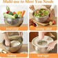 📢📢50% OFF !! ⏰304 Stainless Steel Mixing Bowl Set with Airtight Lids & Grater Attachments 🔪✨