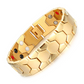 ⚽ Men's Magnetic Soccer Bracelet: Hexagonal Design, Stainless Steel, Adjustable Links