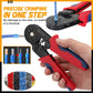 🔧 Ratchet Crimping Tool: Forged Jaws, Auto-Release, Ergonomic Grip, with Terminals