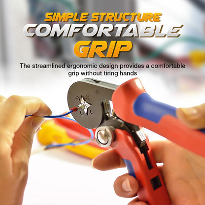 🔧 Ratchet Crimping Tool: Forged Jaws, Auto-Release, Ergonomic Grip, with Terminals