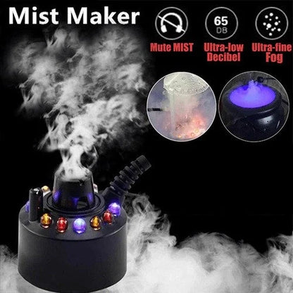⏳🔥LIMITED-TIME 50% OFF! ⏰Ultrasonic Mist Maker – 12 LED Colors, Safe 24V & Chemical-Free Fog – Perfect for Halloween & Decor 🌫️