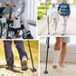 🦯 Dual-Handle Folding Walking Stick: 3-LED Light, Pivoting Base, Adjustable