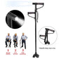 🦯 Dual-Handle Folding Walking Stick: 3-LED Light, Pivoting Base, Adjustable