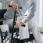 🦯 Dual-Handle Folding Walking Stick: 3-LED Light, Pivoting Base, Adjustable
