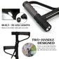 🦯 Dual-Handle Folding Walking Stick: 3-LED Light, Pivoting Base, Adjustable