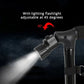 🦯 Dual-Handle Folding Walking Stick: 3-LED Light, Pivoting Base, Adjustable