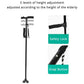 🦯 Dual-Handle Folding Walking Stick: 3-LED Light, Pivoting Base, Adjustable