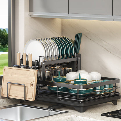 🧺 Two-Tier Dish Rack for Kitchen