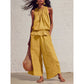 🔥2026 New Arrivals Special Offer-Women's Sleeveless Smocked Neck Top & Pants Set ✈️ Free Shipping