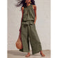 🔥2026 New Arrivals Special Offer-Women's Sleeveless Smocked Neck Top & Pants Set ✈️ Free Shipping