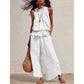 🔥2026 New Arrivals Special Offer-Women's Sleeveless Smocked Neck Top & Pants Set ✈️ Free Shipping