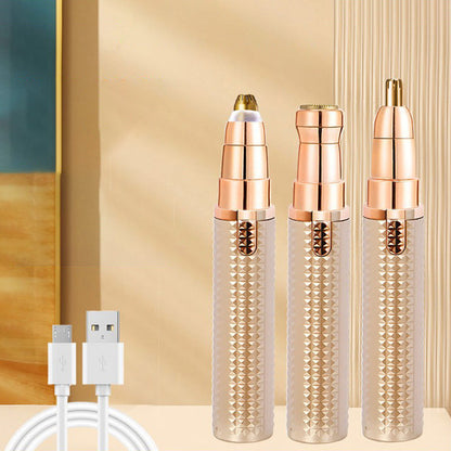 📢📢50% OFF !! ⏰"3-in-1 Electric Eyebrow Trimmer – Interchangeable Heads for Brows, Face, and Detail Trimming – Ideal for Men and Women, Keeps You Groomed Anywhere, Anytime"
