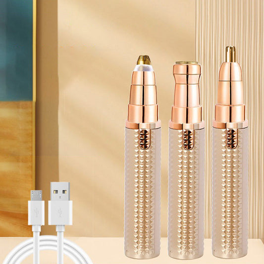 📢📢50% OFF !! ⏰"3-in-1 Electric Eyebrow Trimmer – Interchangeable Heads for Brows, Face, and Detail Trimming – Ideal for Men and Women, Keeps You Groomed Anywhere, Anytime"